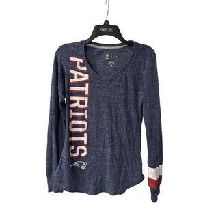 NFL Team Apparel Womens New England Patriots Long Sleeve Shirt S Nike Blue